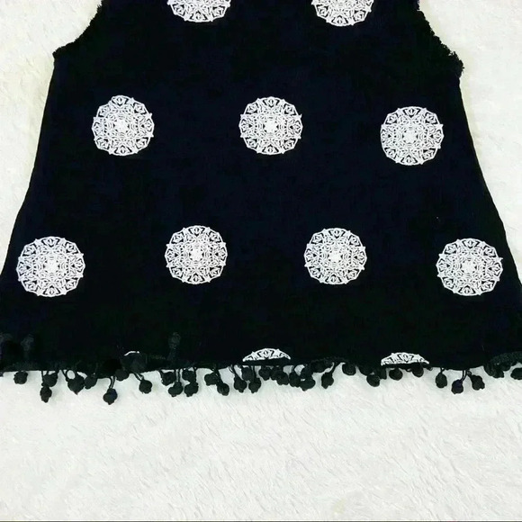 Altar’d State Rayon Embroider Pom Sleeveless Top - Picture 12 of 14